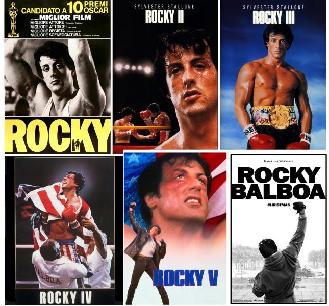 Rocky, tutti film Stallone poster