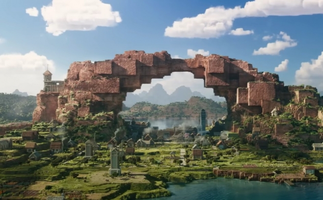 Immagine 1 - Un Film Minecraft, immagini del film con Jason Momoa e Jack Black incentrato sul celebre videogame