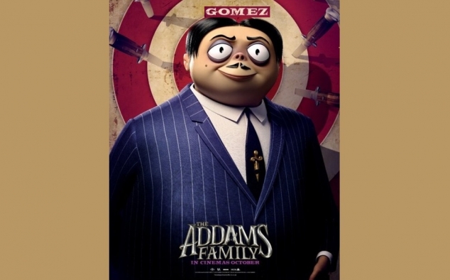 Immagine 12 - La famiglia Addams, poster con i personaggi del film con Morticia e gli altri