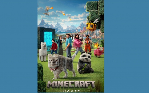 Immagine 1 - Un Film Minecraft, poster dei personaggi del film con Jason Momoa e Jack Black tratto dal celebre videogame