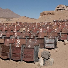 Cinema all'aperto abbandonato nel deserto del Sinai