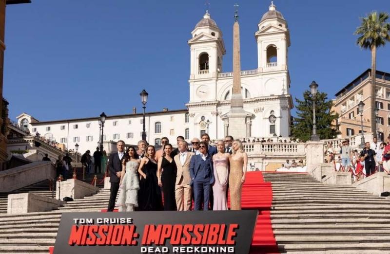 Mission Impossible Dead Reckoning Parte Uno tour promozionale Roma