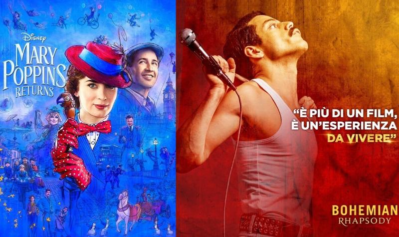 Migliori film incassi, Bohemian Rhapsody, record, Mary Poppins