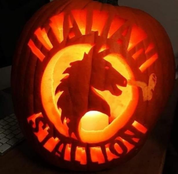 Stallone, zucca di Halloween, stallone italiano