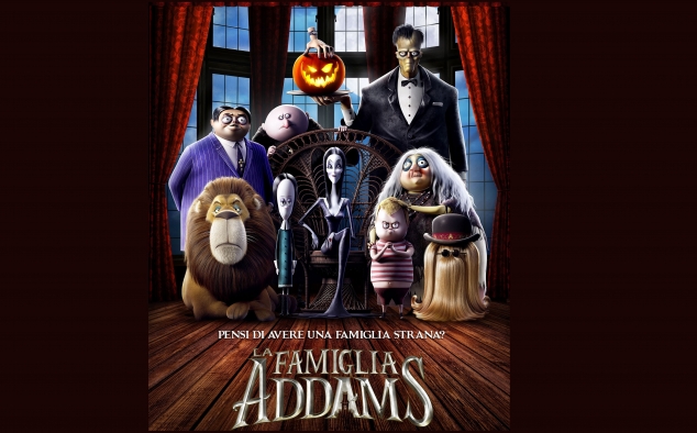 Immagine 16 - La famiglia Addams, poster con i personaggi del film con Morticia e gli altri