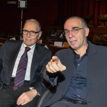 Murale dedicato a Morricone e Tornatore dell'artista street art Andrea Buglisi